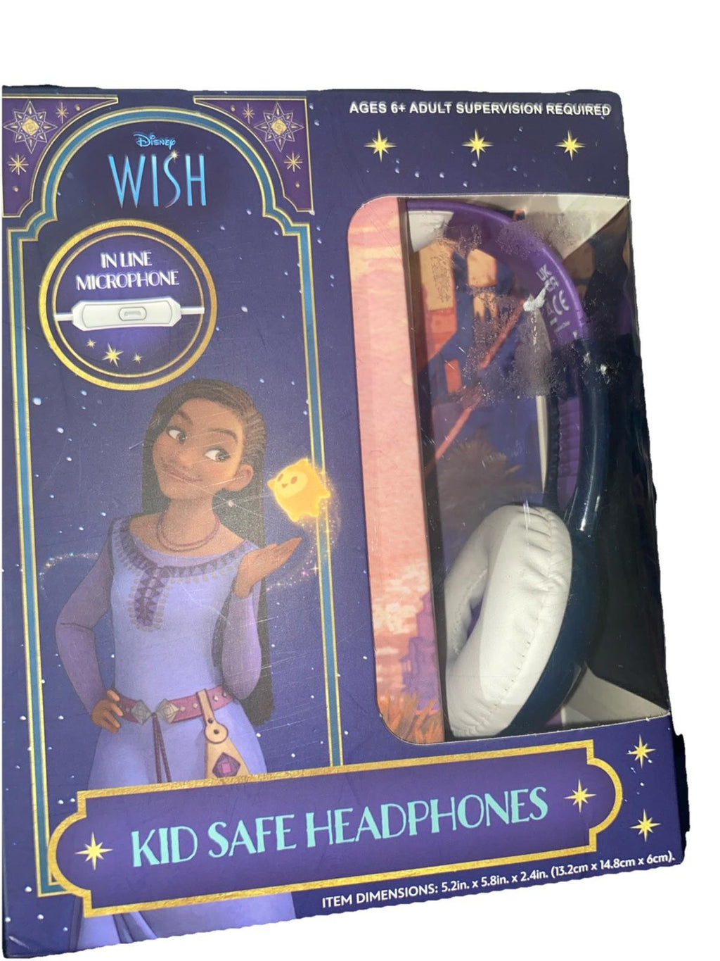eKids Disney Wish Kids Bluetooth Headphones with Microphone