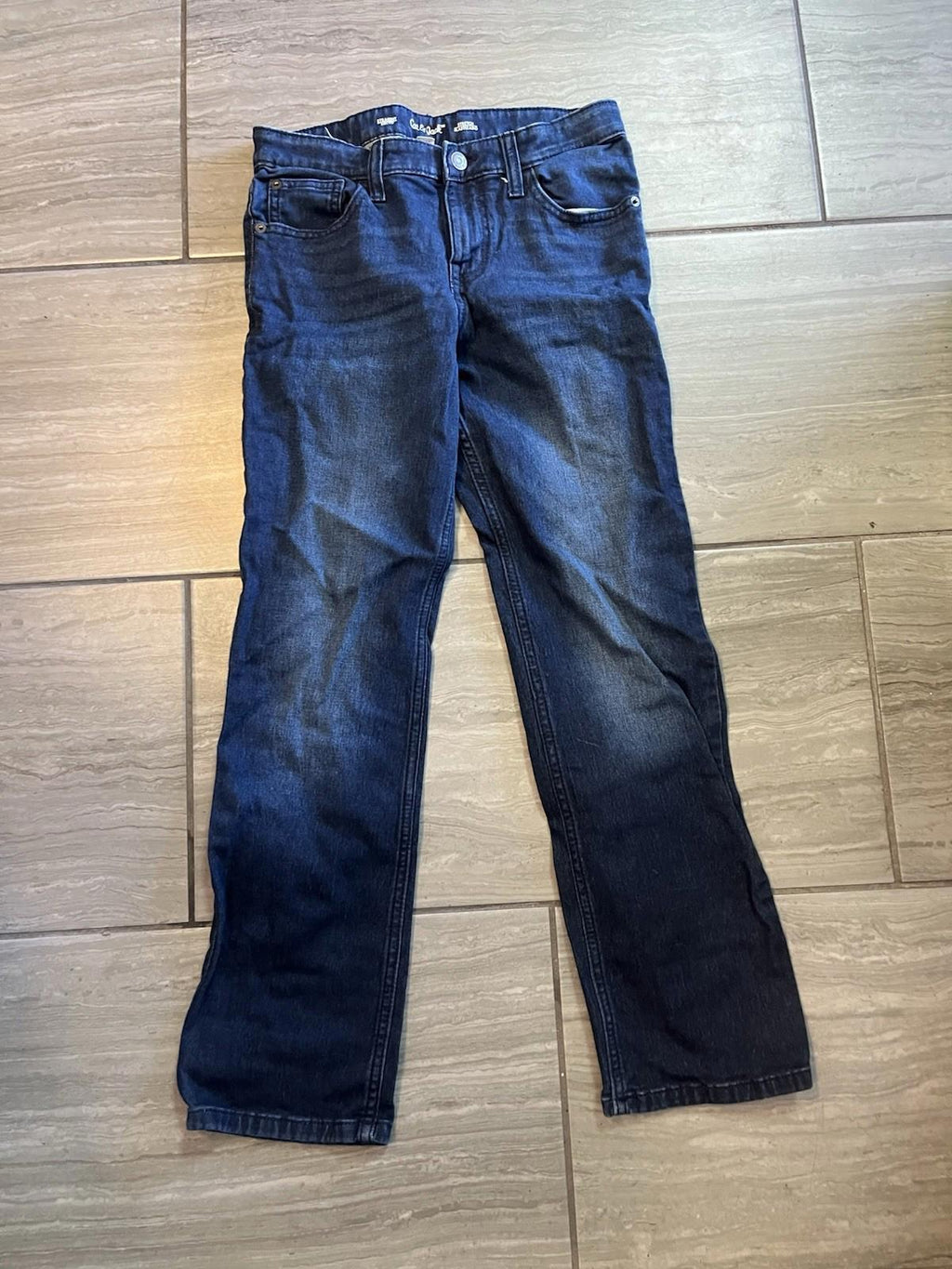 Cat & Jack Blue Jeans Girls Size 14 Straight Stretch Closure