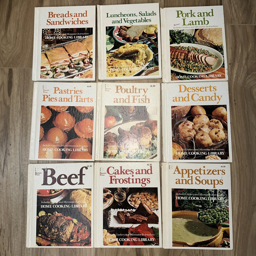 Home Cooking Library by Banner Press 1978 Lot of 9 Books vtg