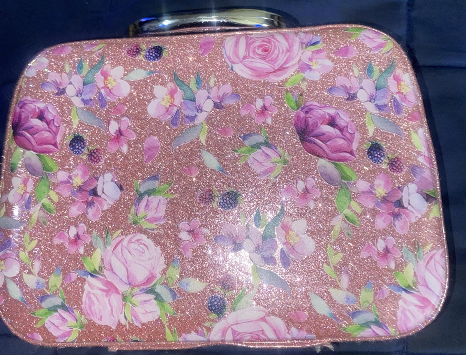 Girls Glitter Unicorn Floral Carrying Case