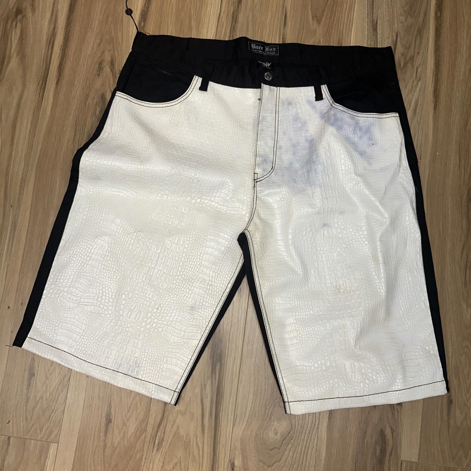 Rare Fox Black White Y2K 90s Hip hop Street Size 44 Shorts