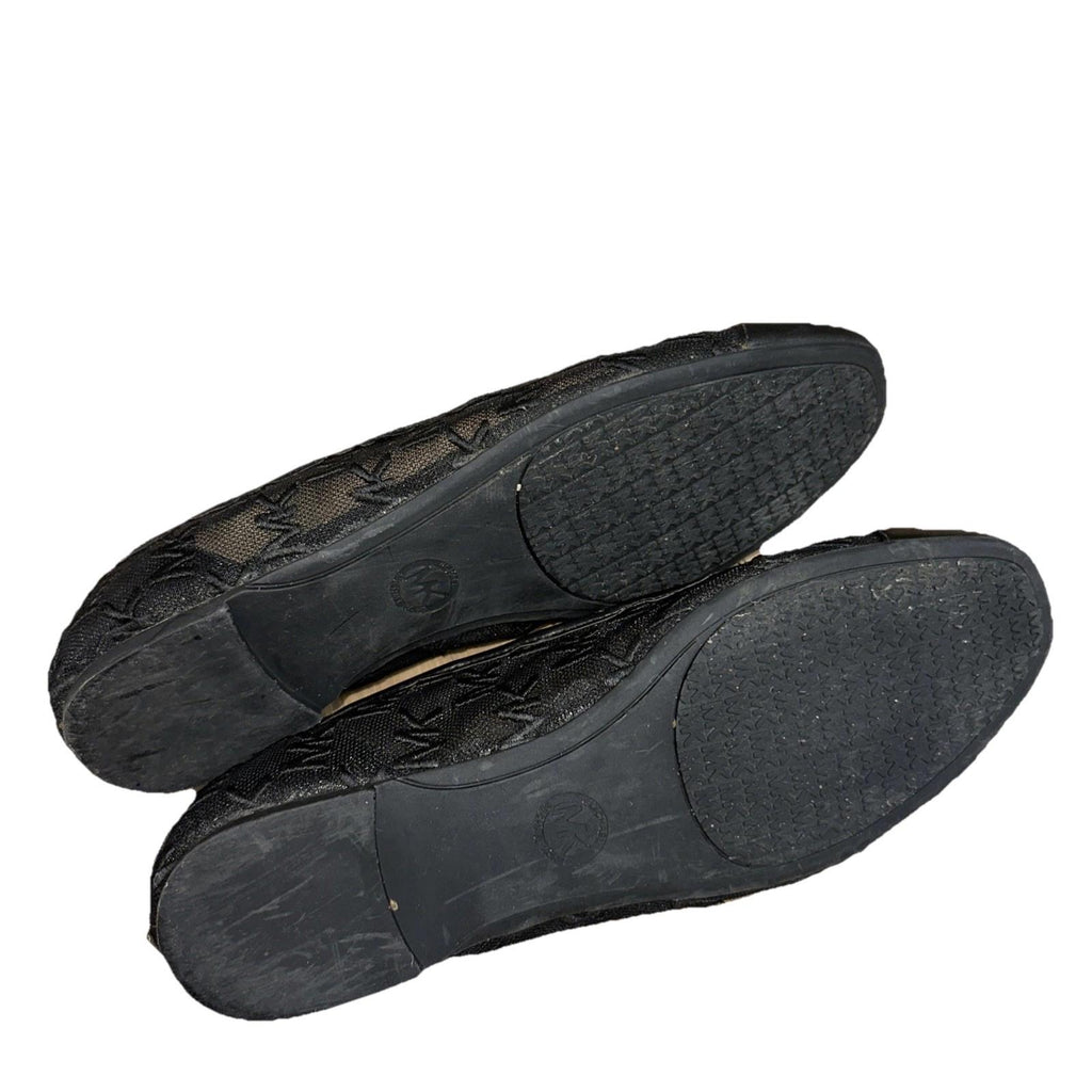 michael kors black lockhart ballet flats size 8.5