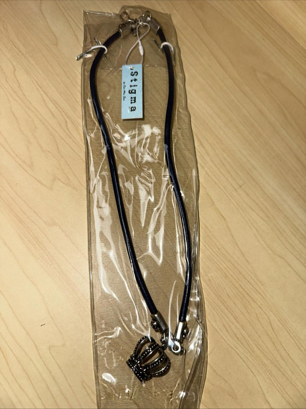 Stigma by Kim Min Sun Necklace With Crown Unisex  Blue Band