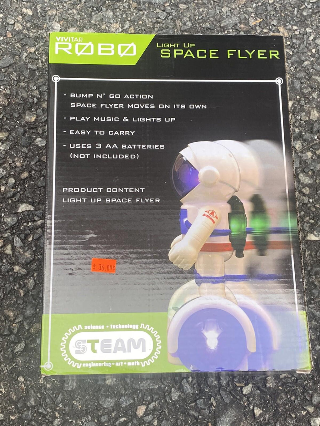 VIVITAR Robo Light Up Space Flyer Music, Bump N Go, Light Up