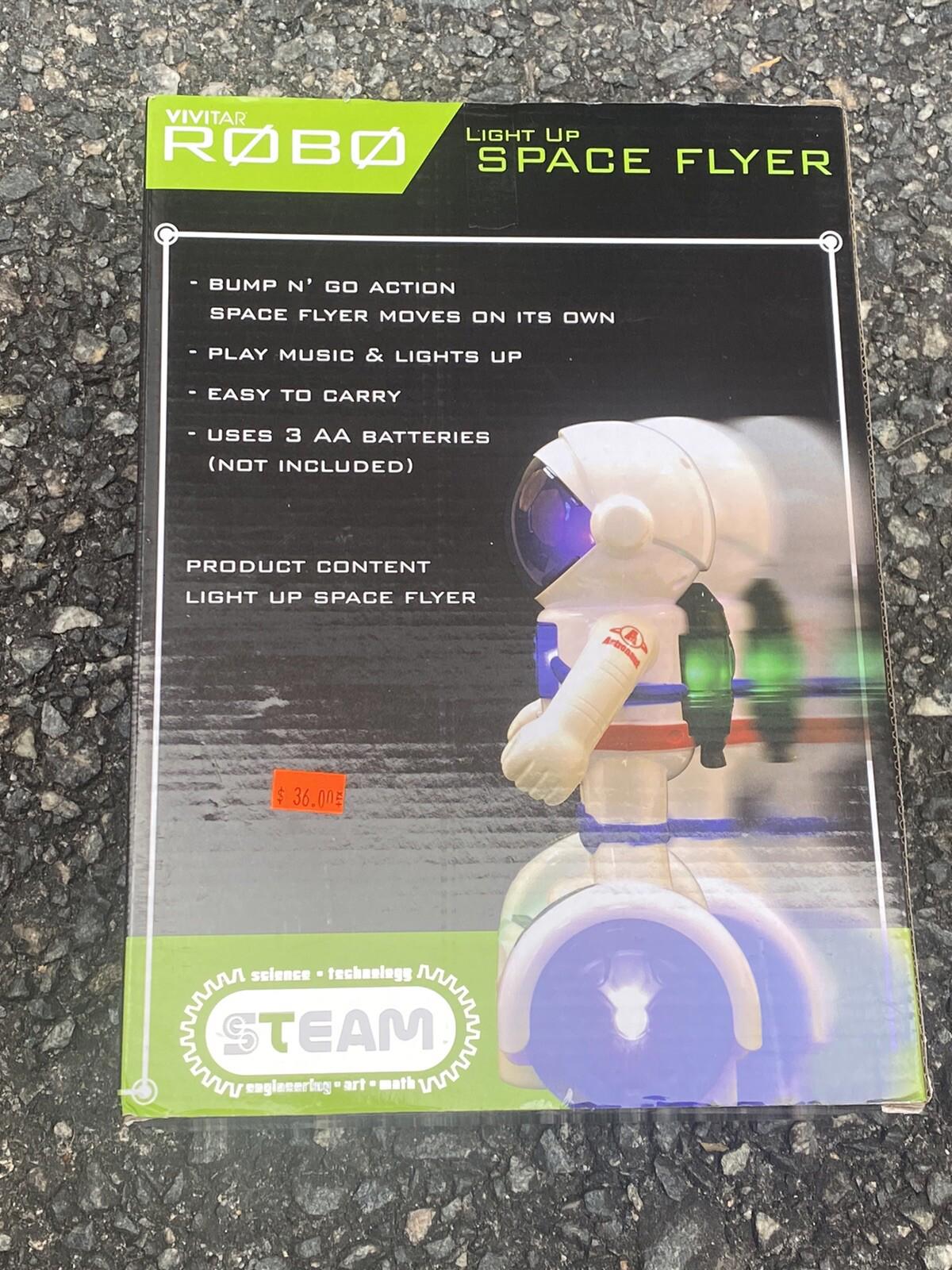 VIVITAR Robo Light Up Space Flyer Music, Bump N Go, Light Up