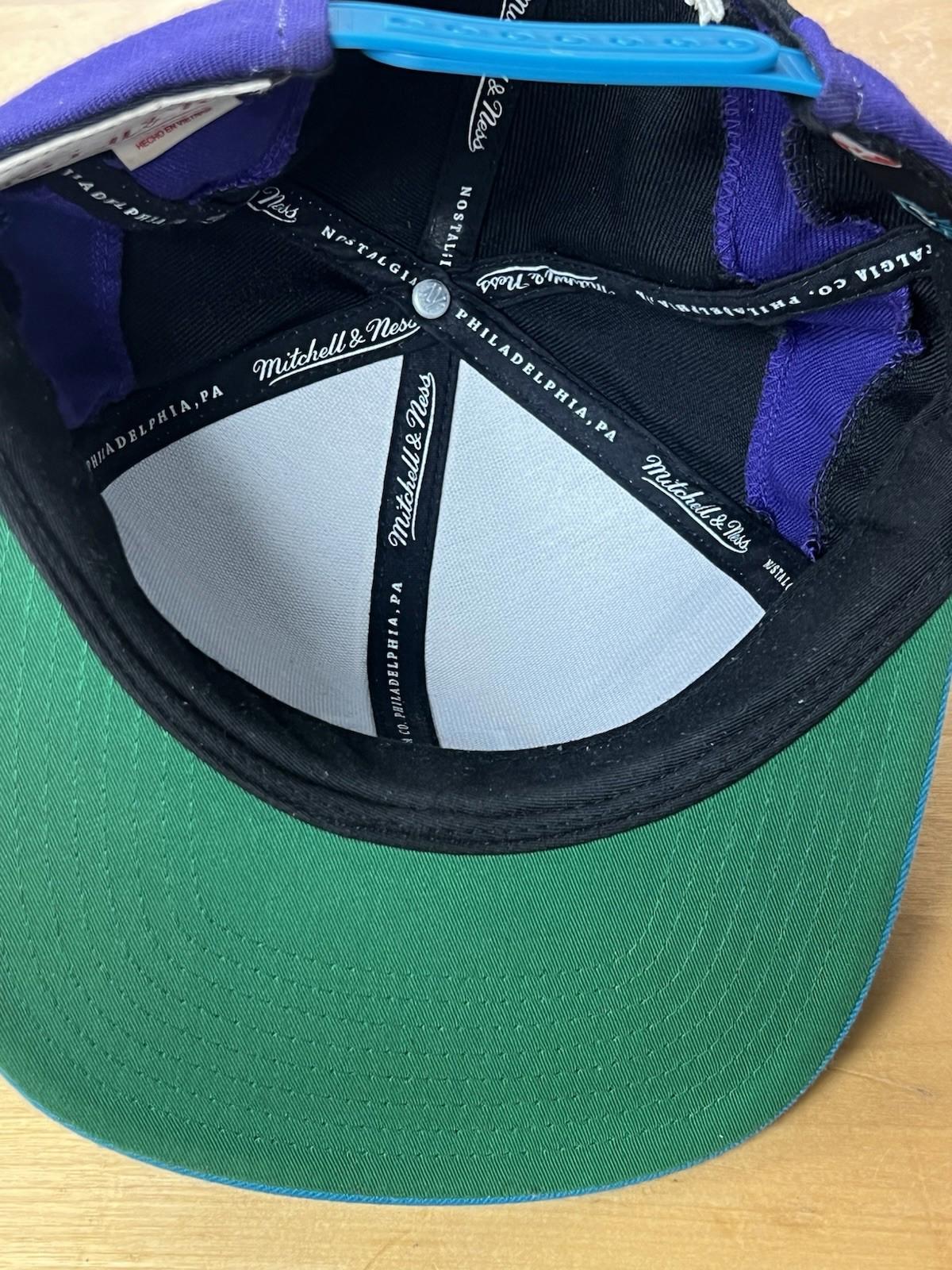 Charlotte Hornets Mitchell & Ness Teal Black Trim Snapback  Hat 2014
