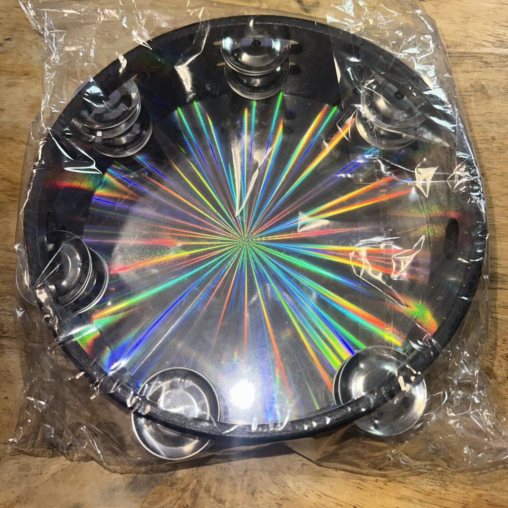 Tambourine 8" Double Row Jingles Synthetic Head Prismatic