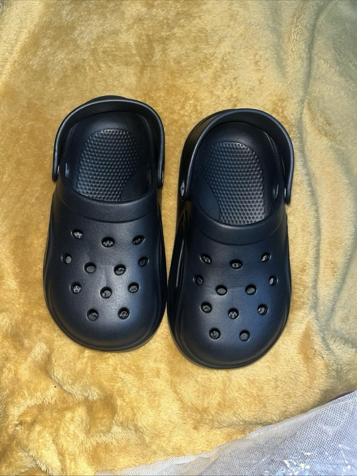 fliozy kids garden clogs black size 12-13 kids