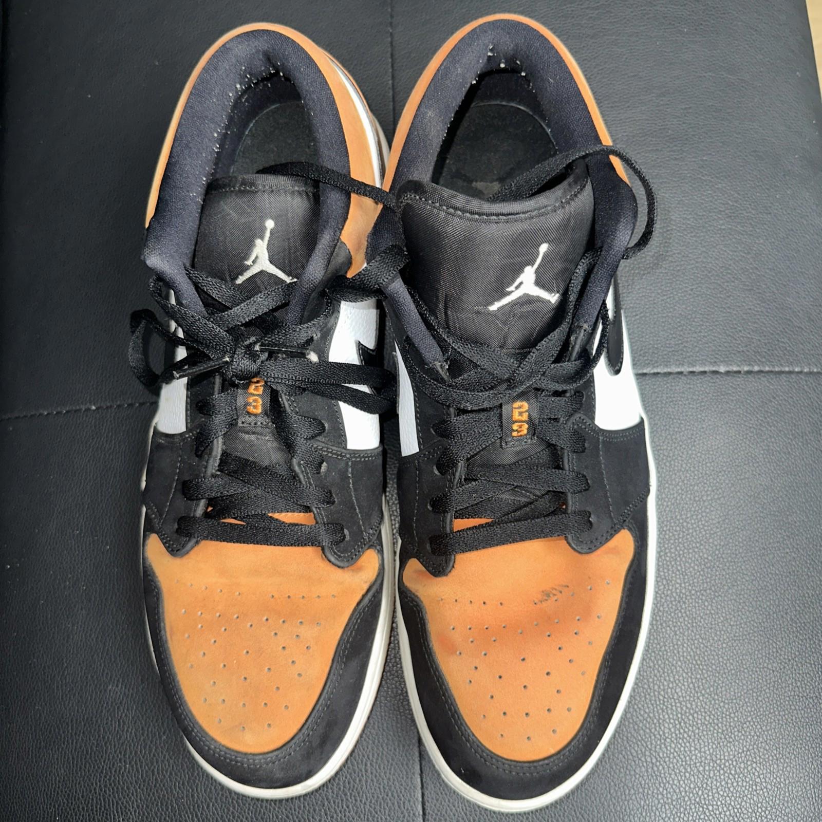 Nike Air Jordan 1 Low Shoes Mens Size 13 Orange 553558-128