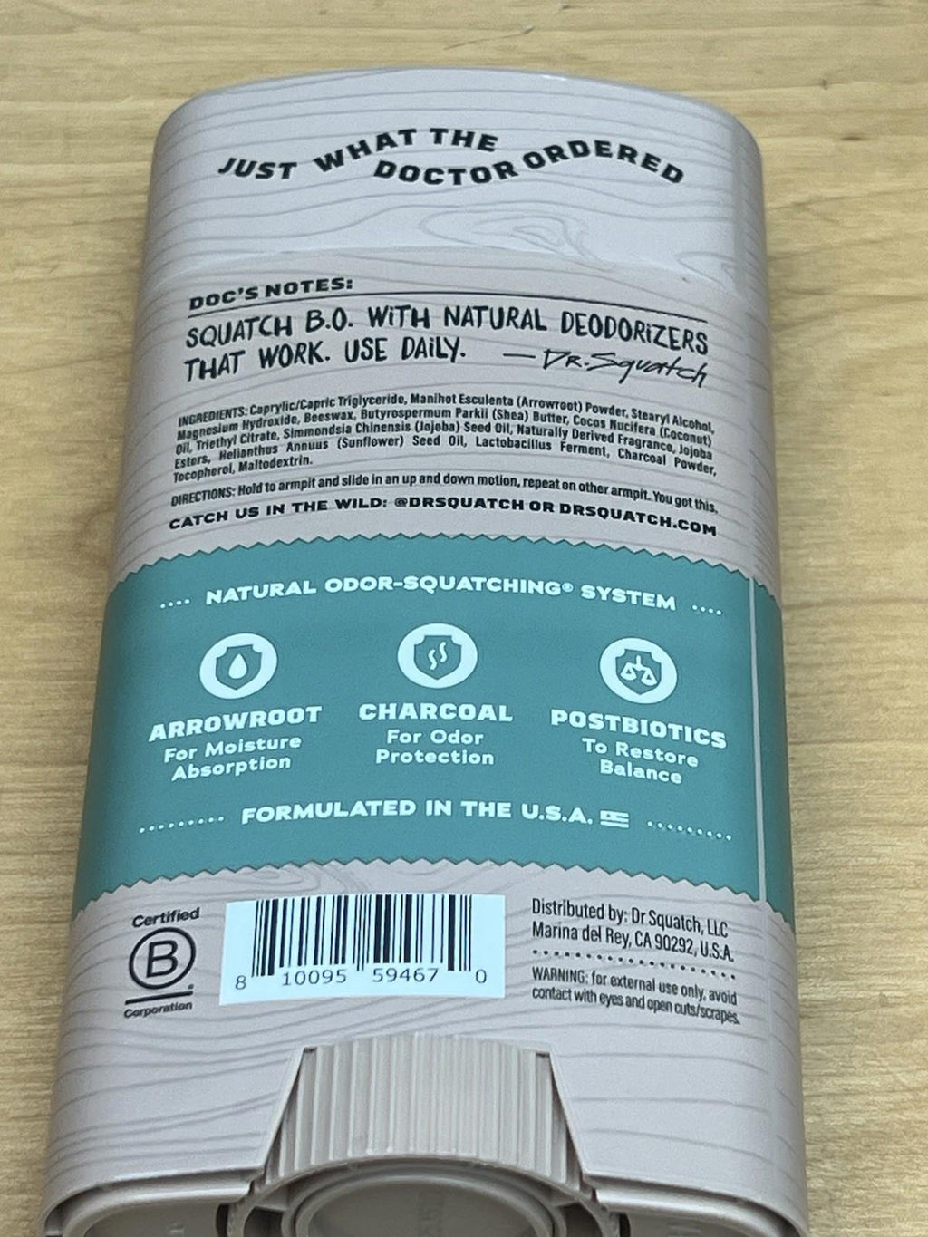 DR. SQUATCH Men's Natural Deodorant - Rainforest Rapids