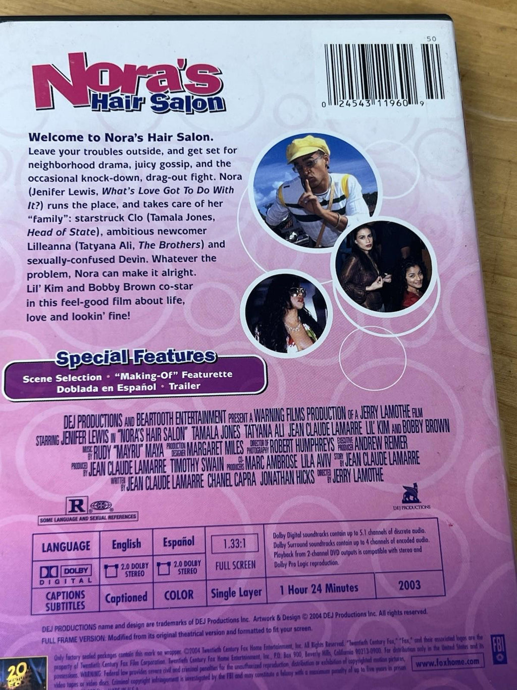 Noras Hair Salon DVD Full Screen Jenifer Lewis Tamala Jones