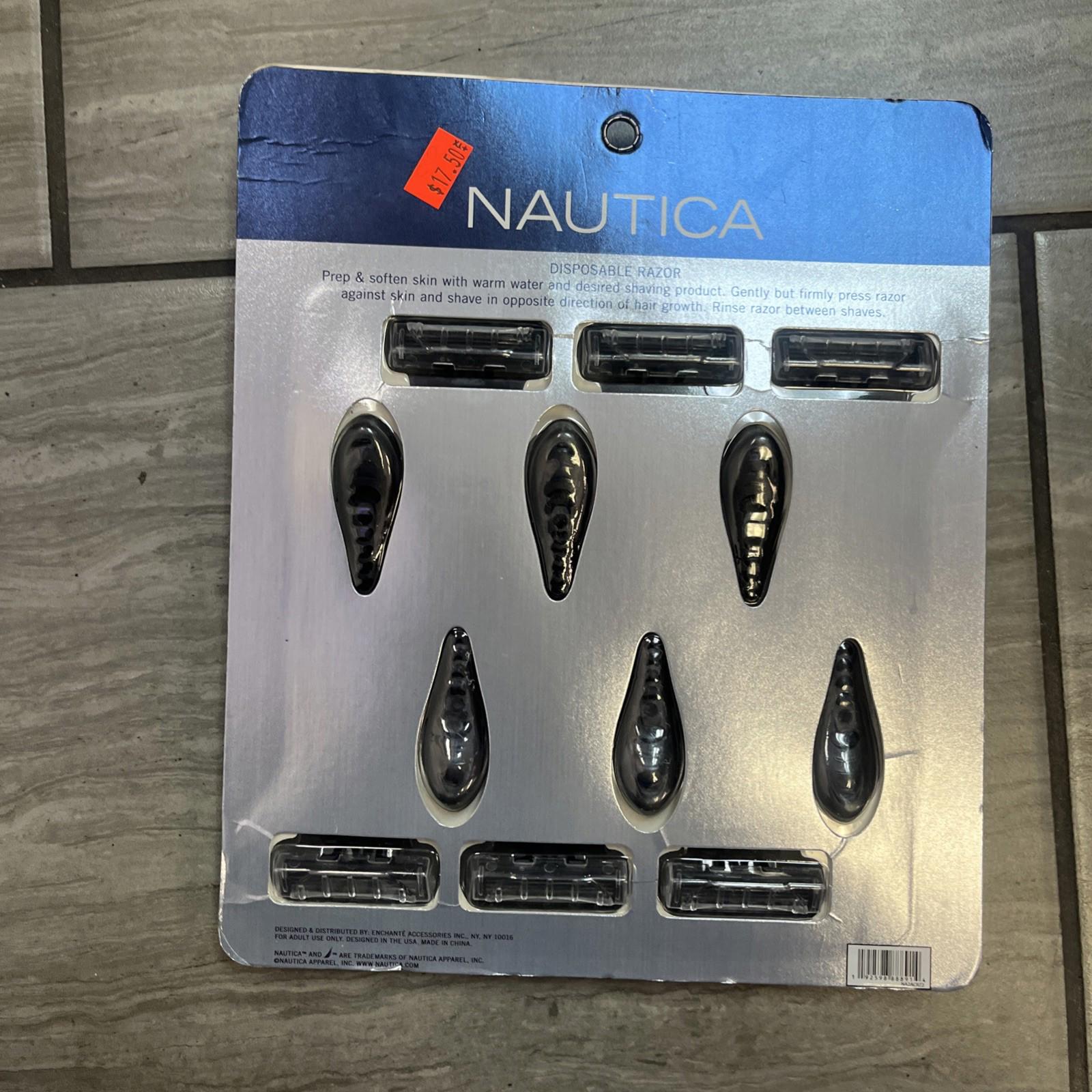 Nautica Disposable Razor Shave Comfort Men Grooming 6 Razors