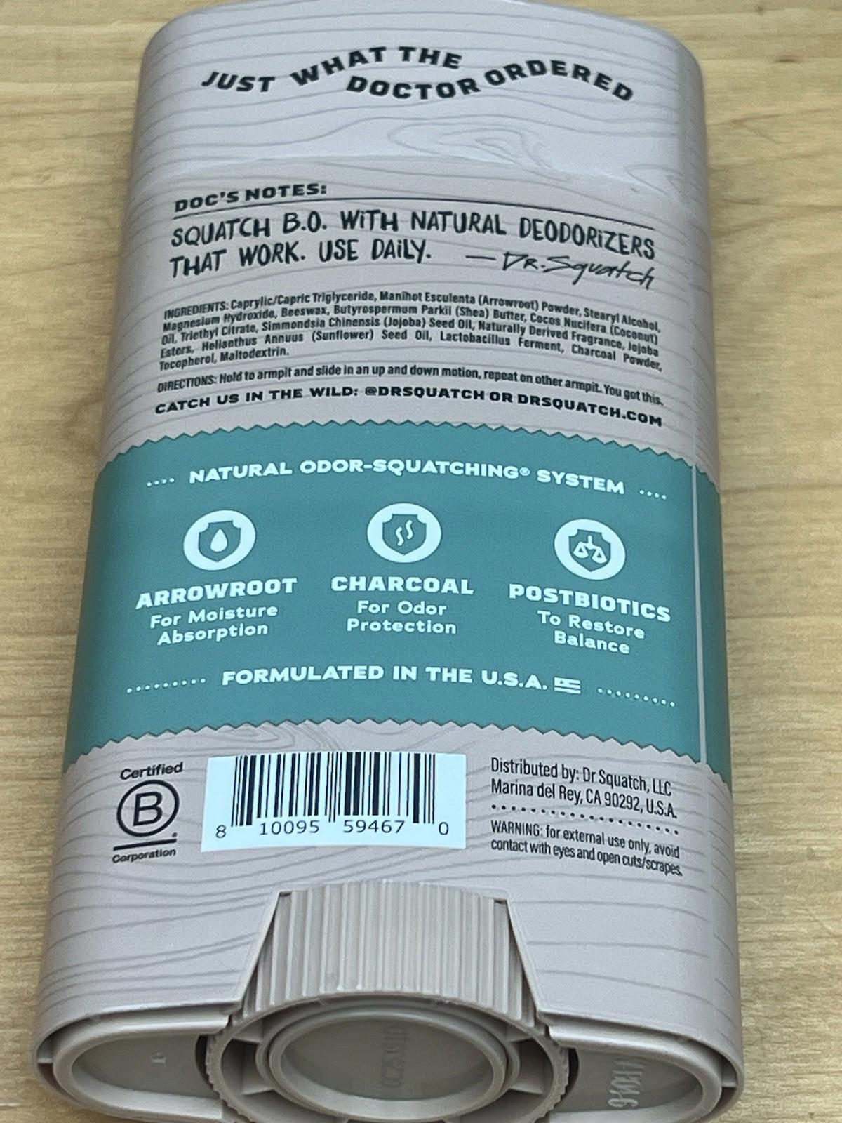 DR. SQUATCH Men's Natural Deodorant - Rainforest Rapids