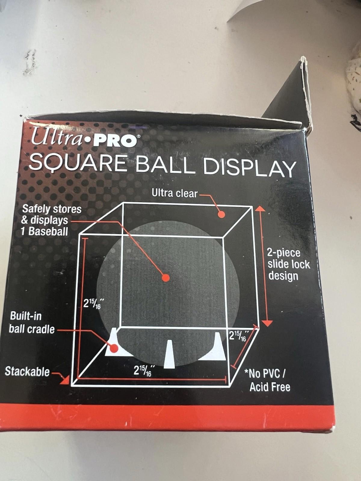 Ultra Pro Square Baseball Cube Display Case Built In Cradle