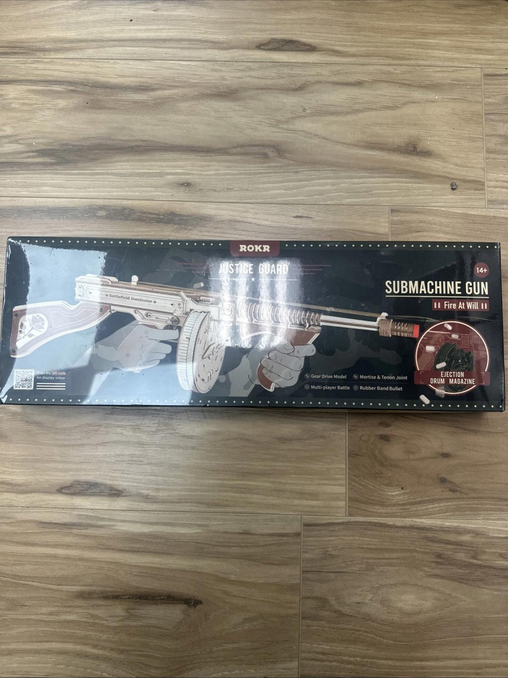 Rokr Wooden Puzzle Submachine Gun Justice Guard Age 14+ New
