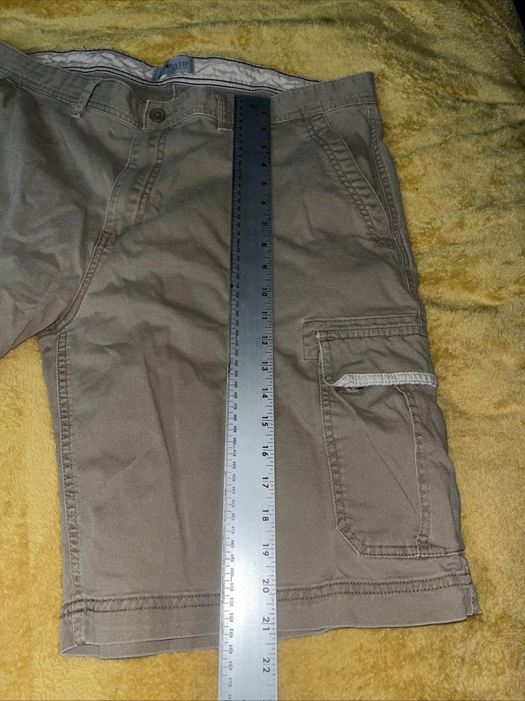 Sun River Clothing Co Brown Khaki Cargo Shorts Size 42