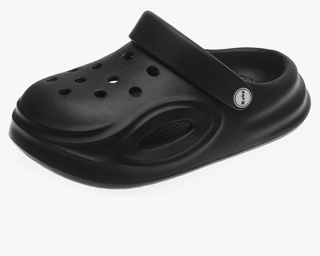 fliozy kids garden clogs black size 12-13 kids