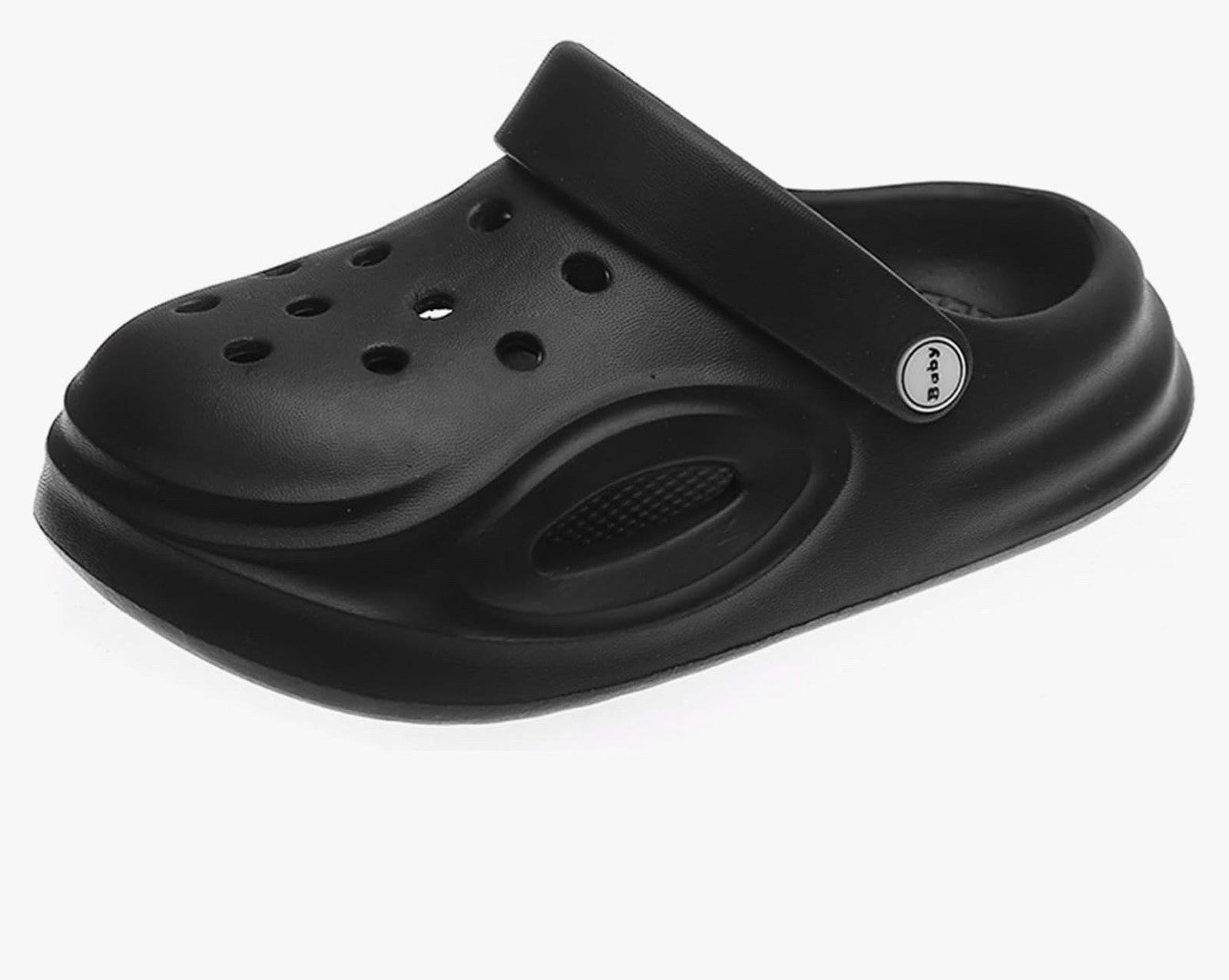 fliozy kids garden clogs black size 12-13 kids