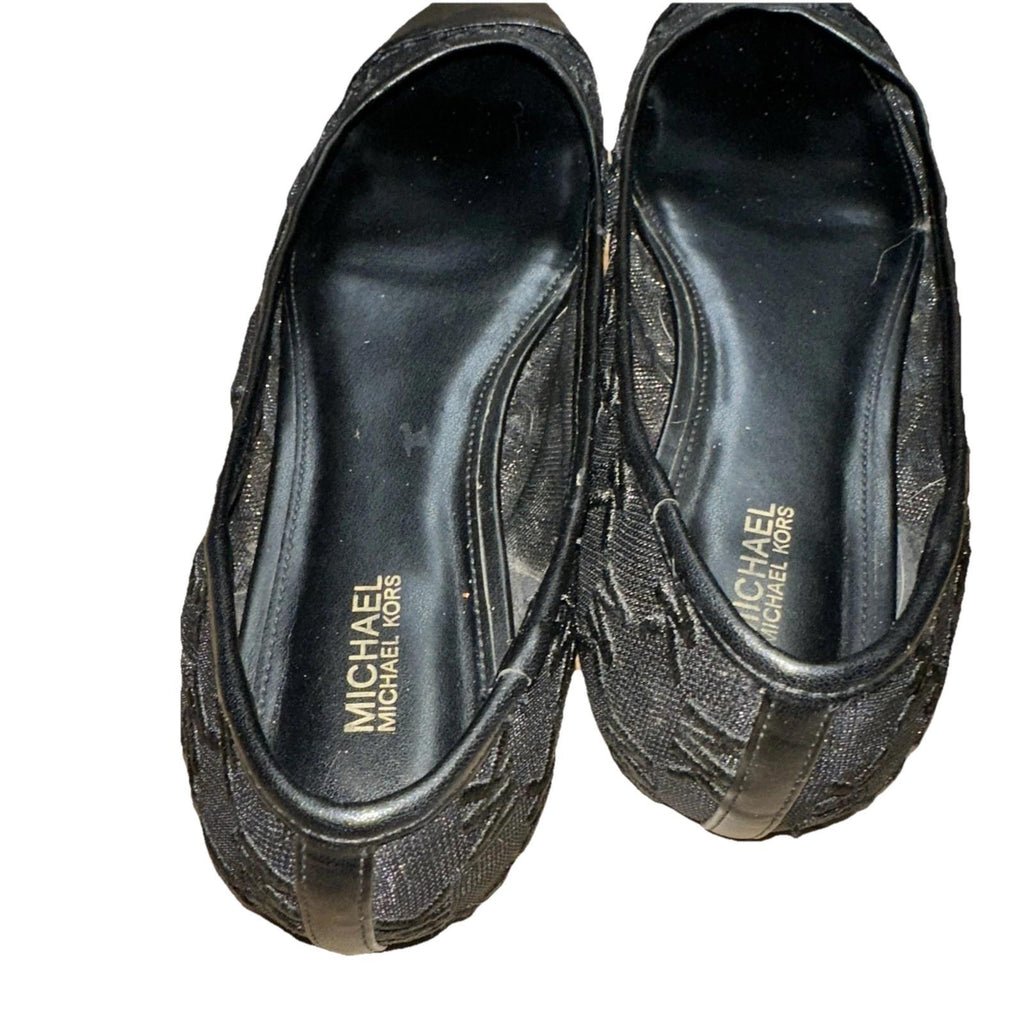 michael kors black lockhart ballet flats size 8.5