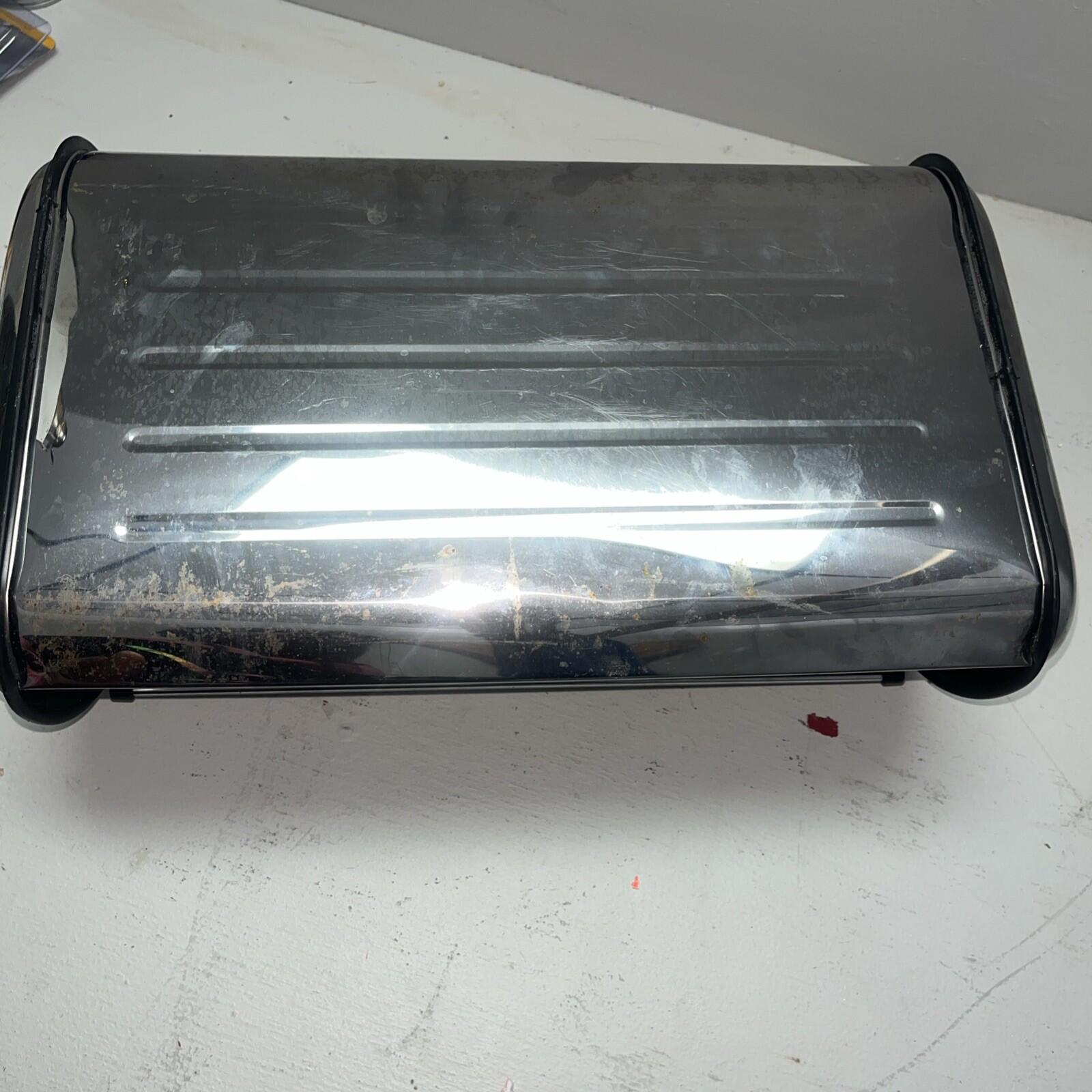 Retro Sliding Door Metal Bread Box Simpli Magic USED/GOOD