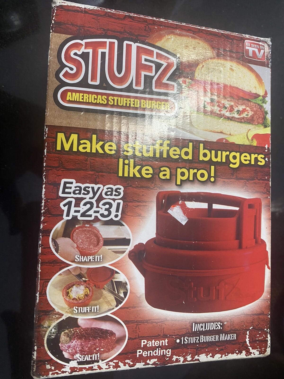 STUFZ Burger Stuffer Hamburger Maker Stuff BBQ As Seen On TV