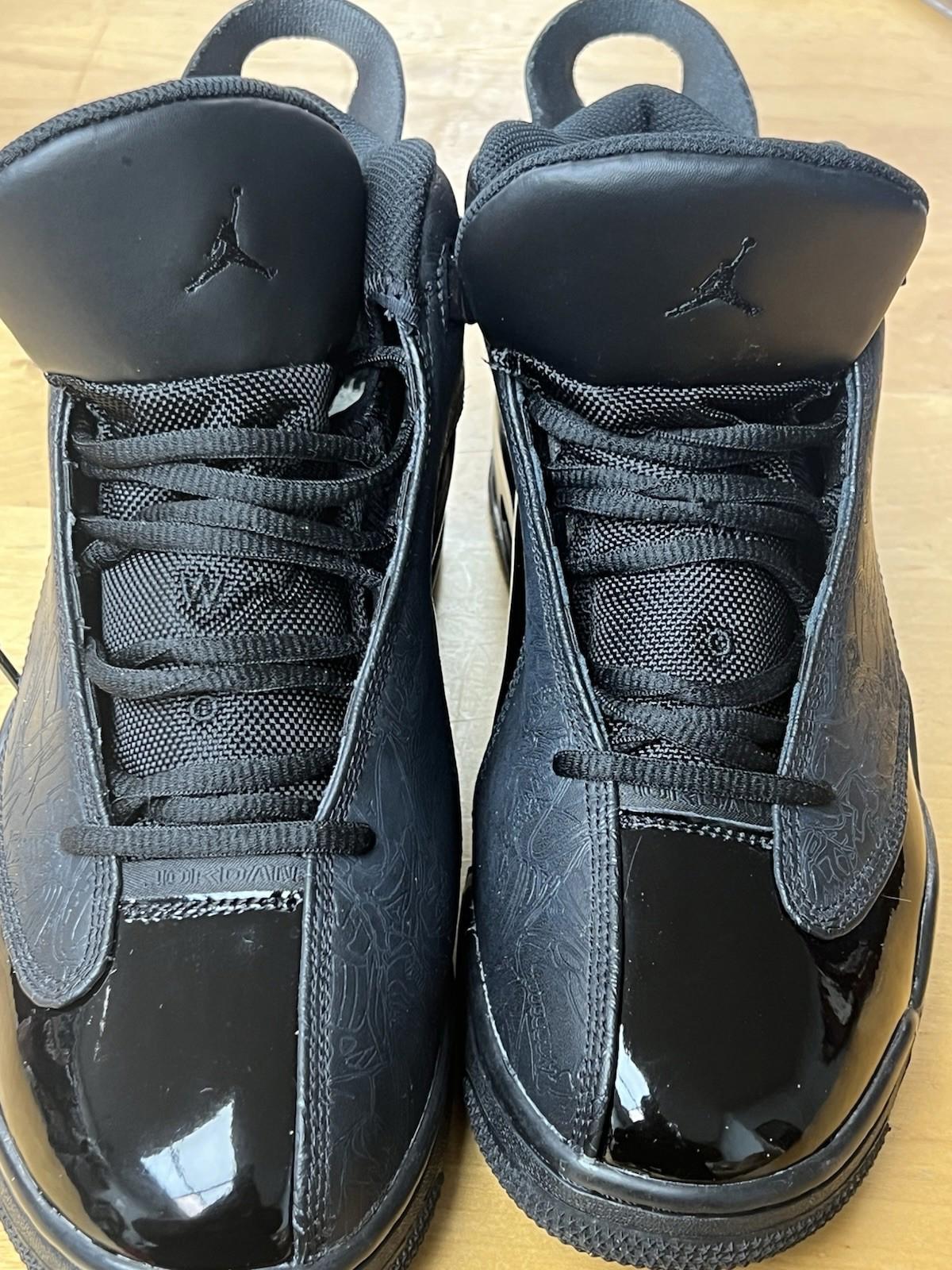 Jordan Zero Triple Black Leather Mid 8.5 Sneaker 311046003