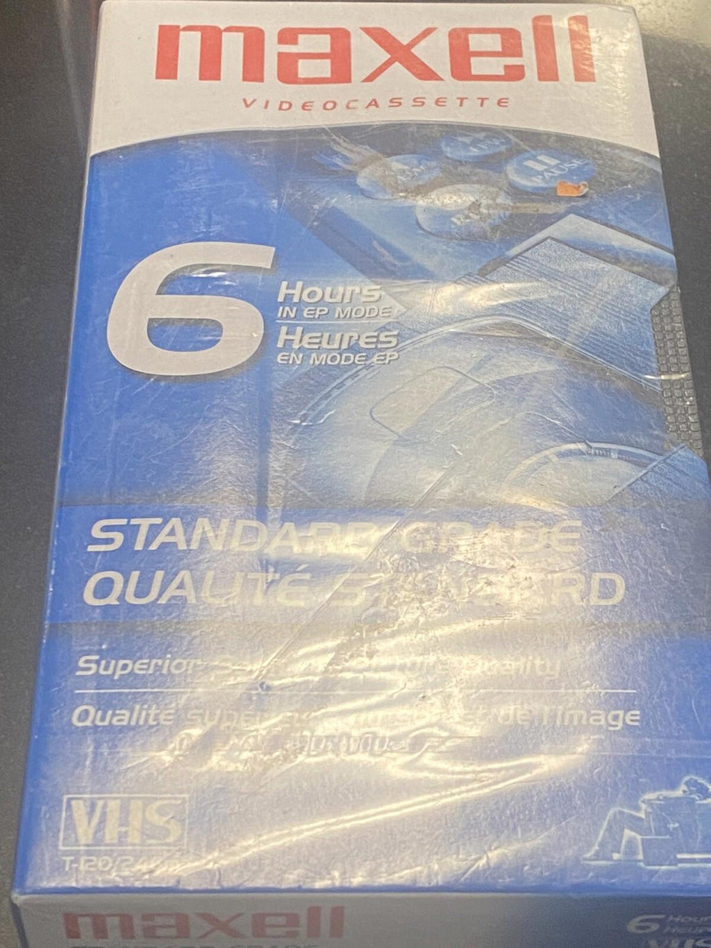 New Maxell Standard Grade T-120 VHS Videocasette 6 Hour VCR
