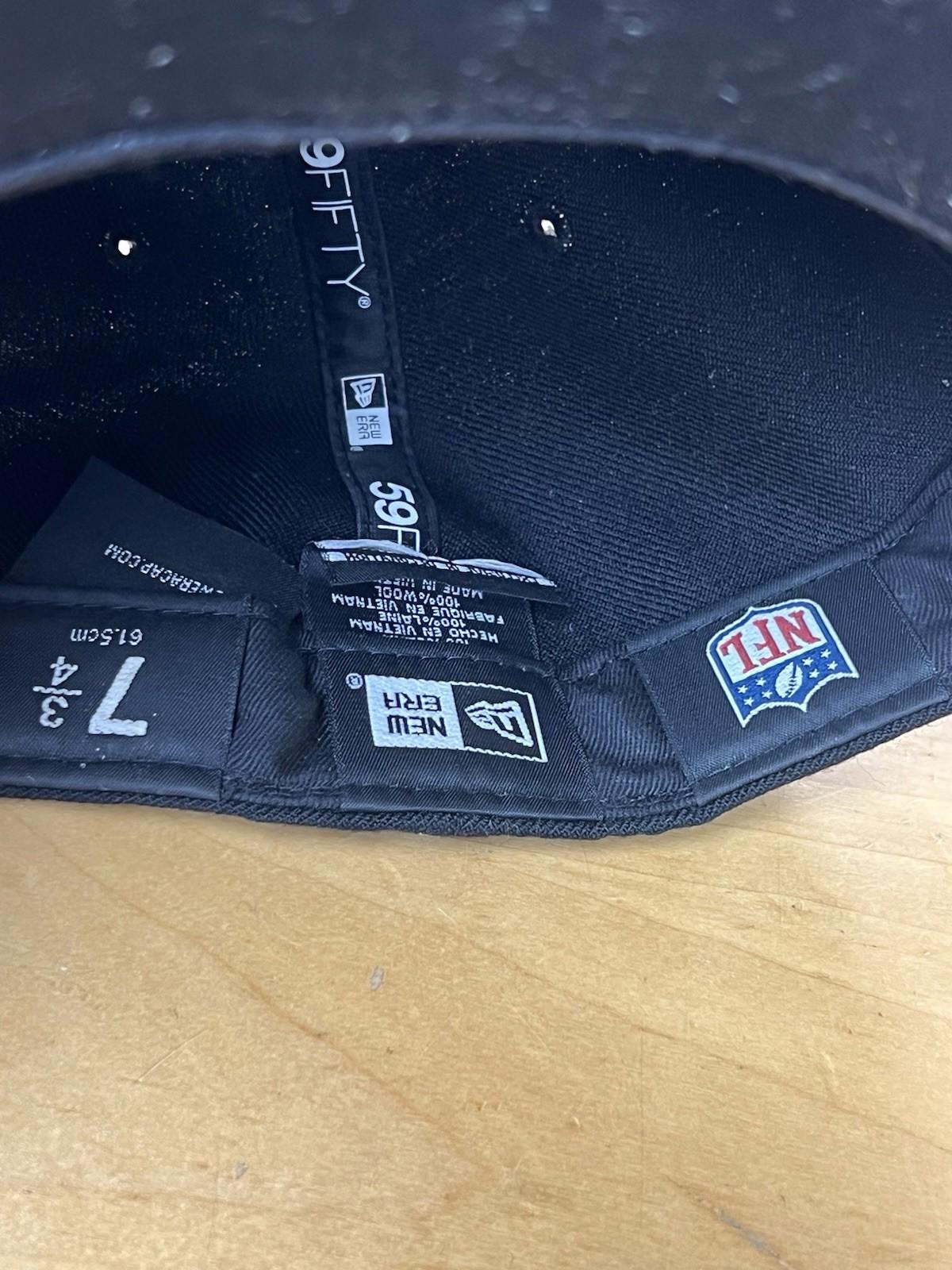 New York Giants Hat Cap Black 7  3.4 Fitted New Era 59Fifty NFL State Profile