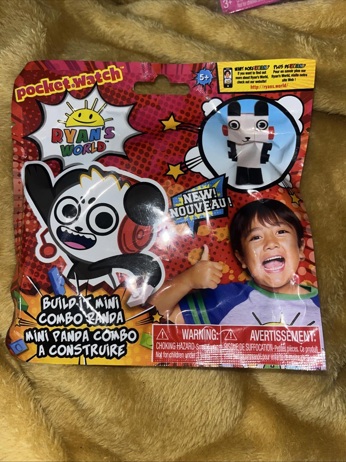 New Ryan's World Pocket Watch Build it Combo Panda Figure