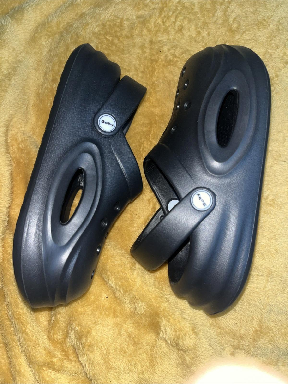 fliozy kids garden clogs black size 12-13 kids