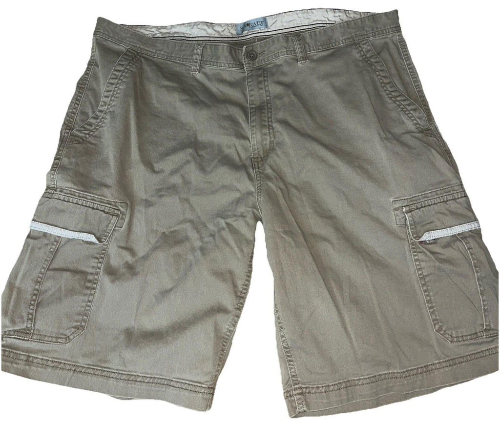Sun River Clothing Co Brown Khaki Cargo Shorts Size 42
