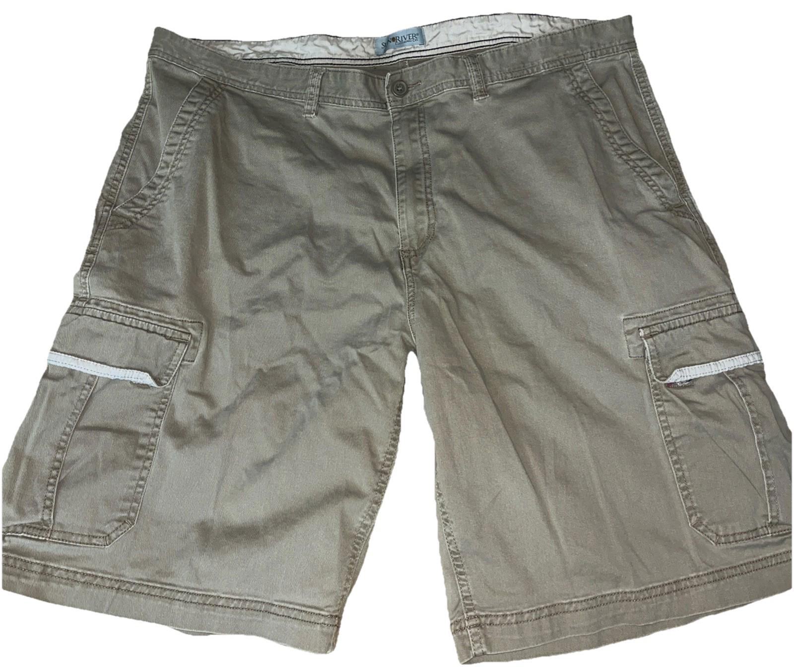 Sun River Clothing Co Brown Khaki Cargo Shorts Size 42
