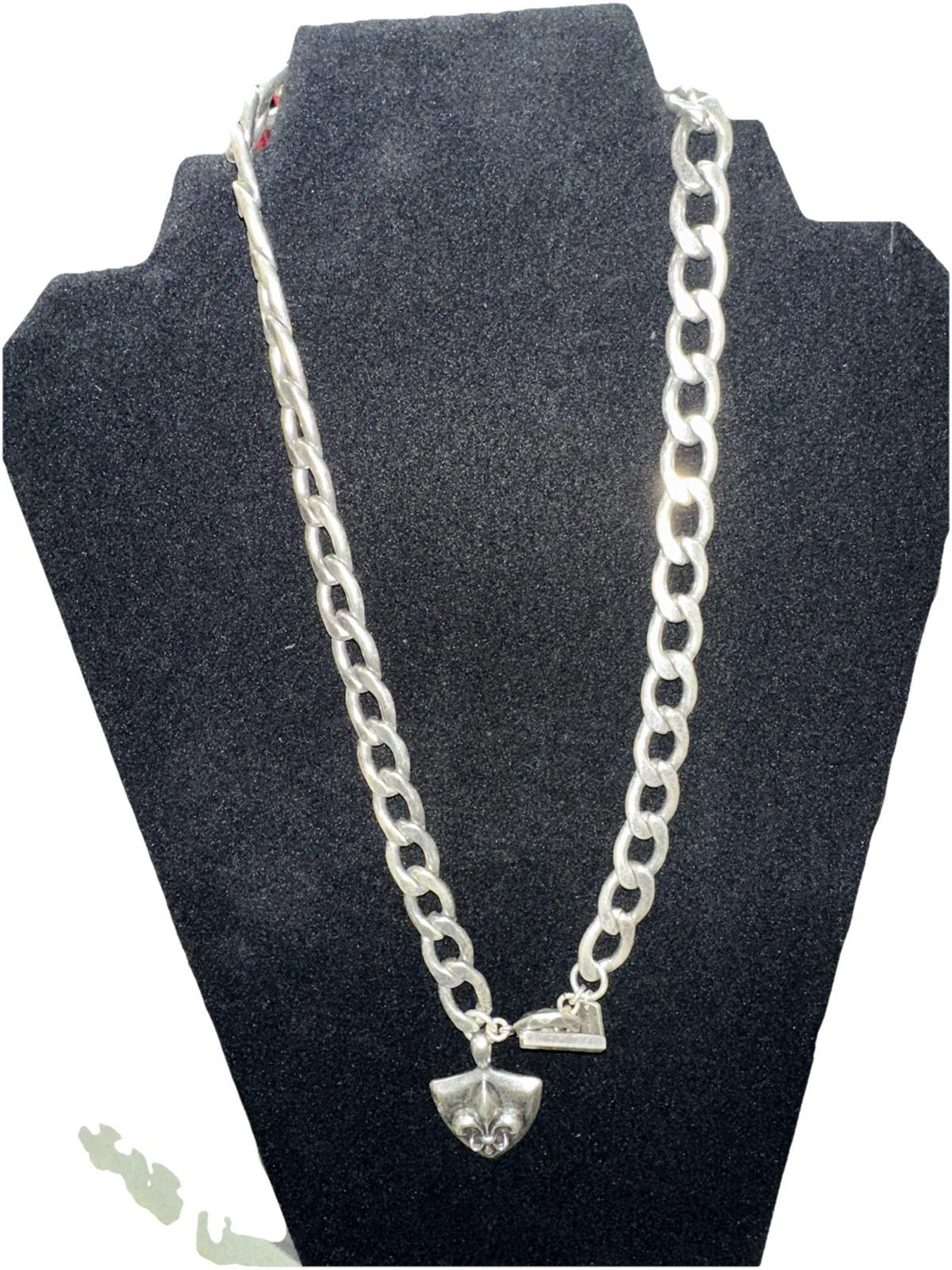 Stigma Silver heavy chain necklace-NWT