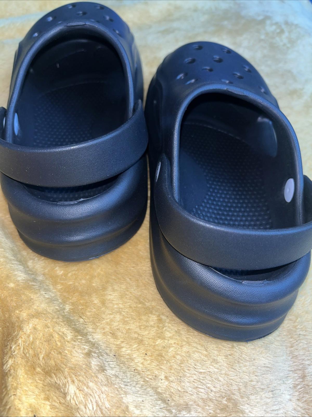 fliozy kids garden clogs black size 12-13 kids