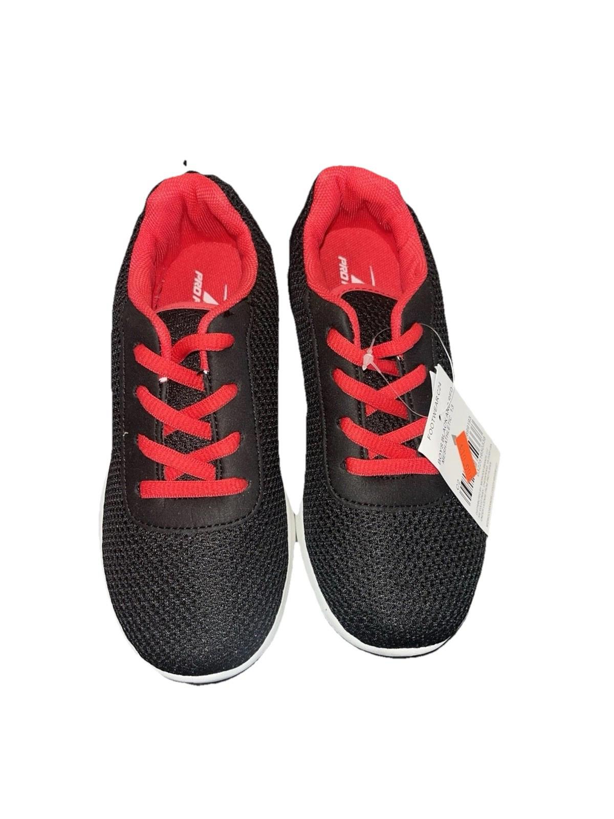 NWT Pro Player Black Red Athletic Kids Shoes Size 13