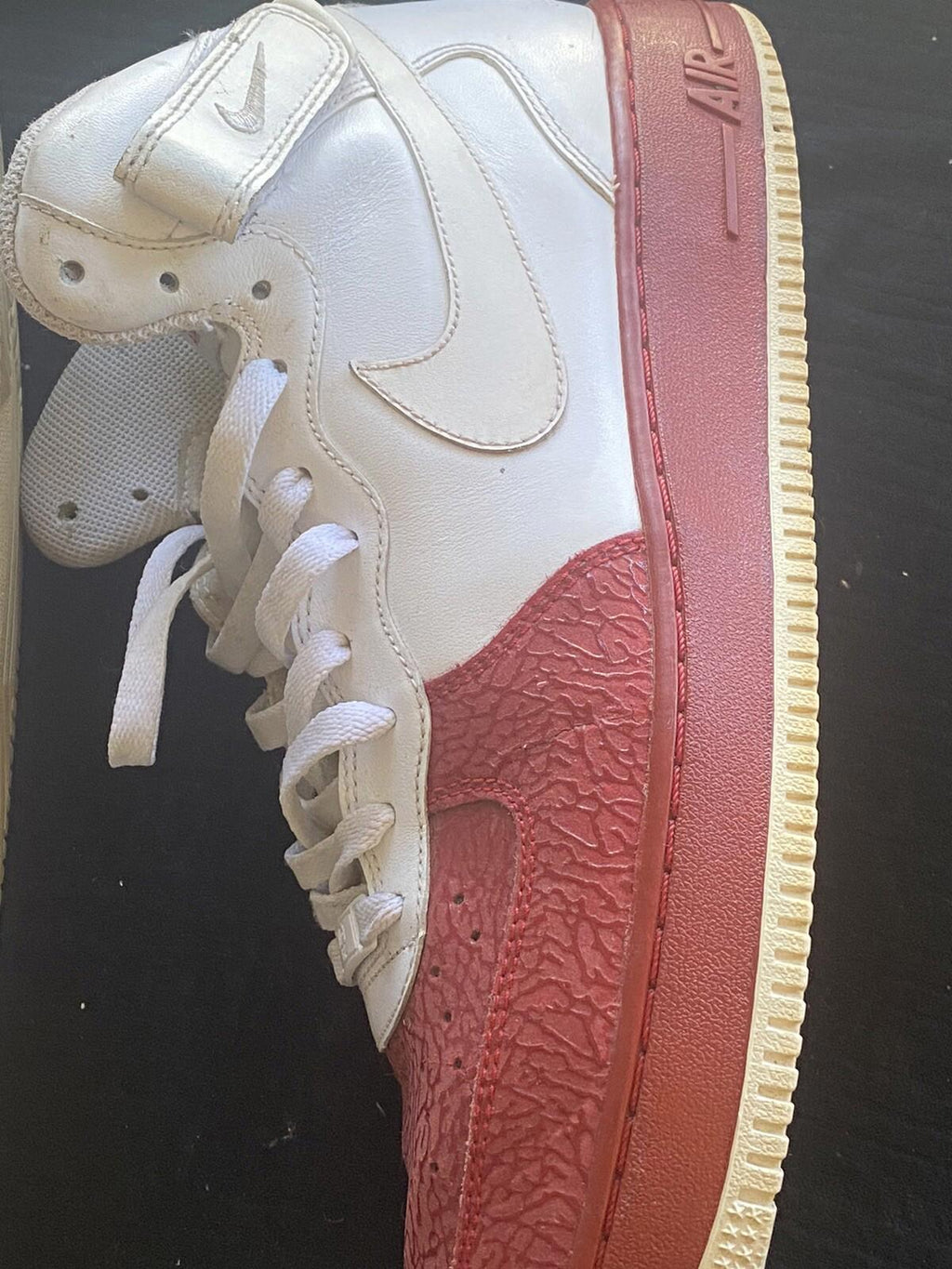 Nike Air Force 1 Mid '07 315123-113 Men White/Red Leather 13