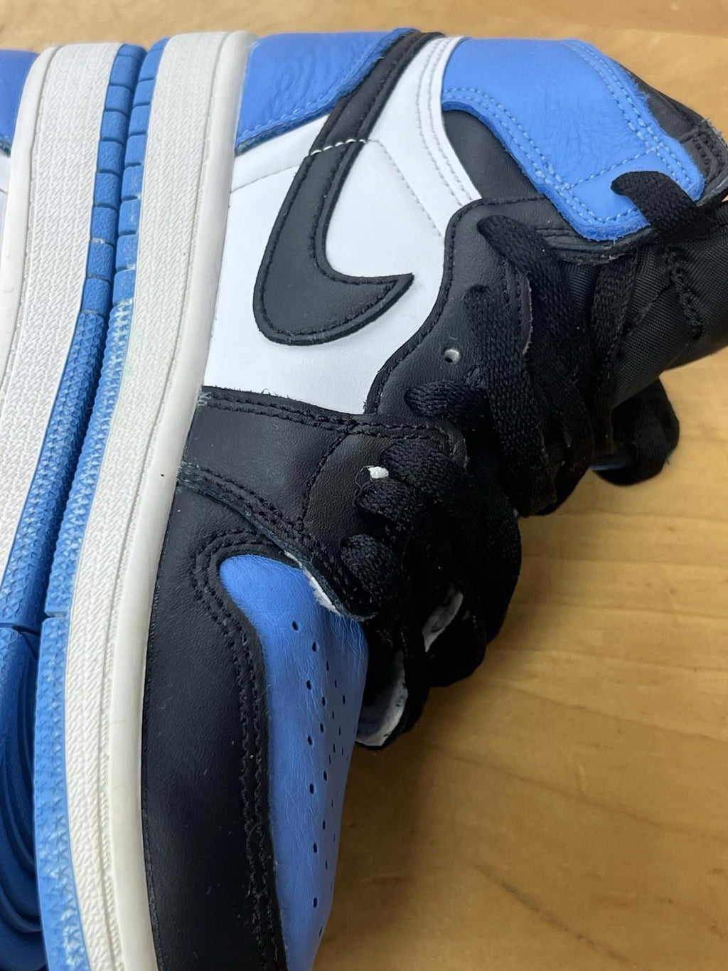 Jordan Air Jordan 1 Mid Shoes Boys  3Y Blue Black Basketball