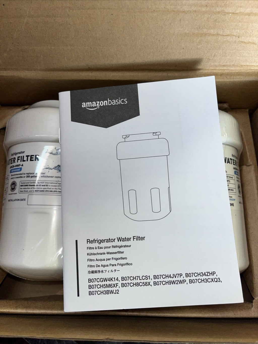 Amazon Basics Replacement GE MWF Refrigerator Water Filter
