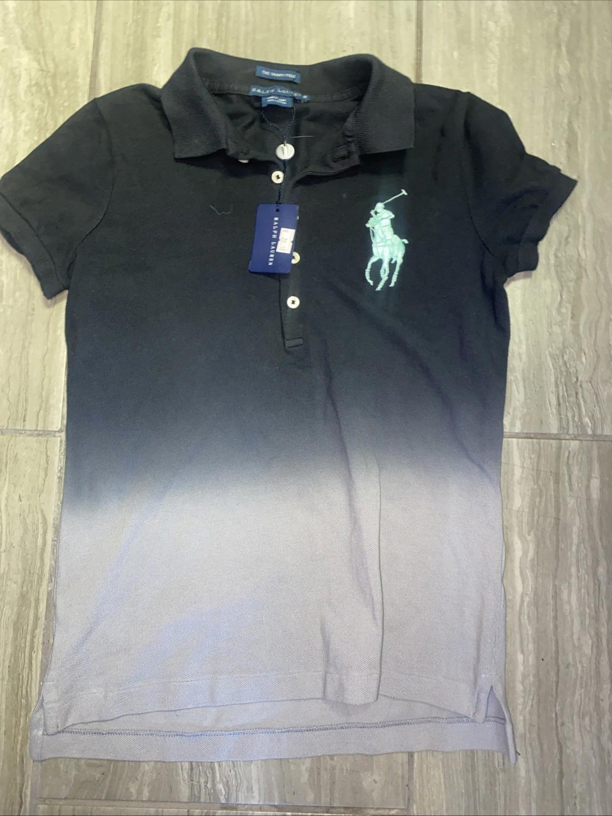 POLO Ralph Lauren Big Pony Navy Light Blue Gray M Slim Fit