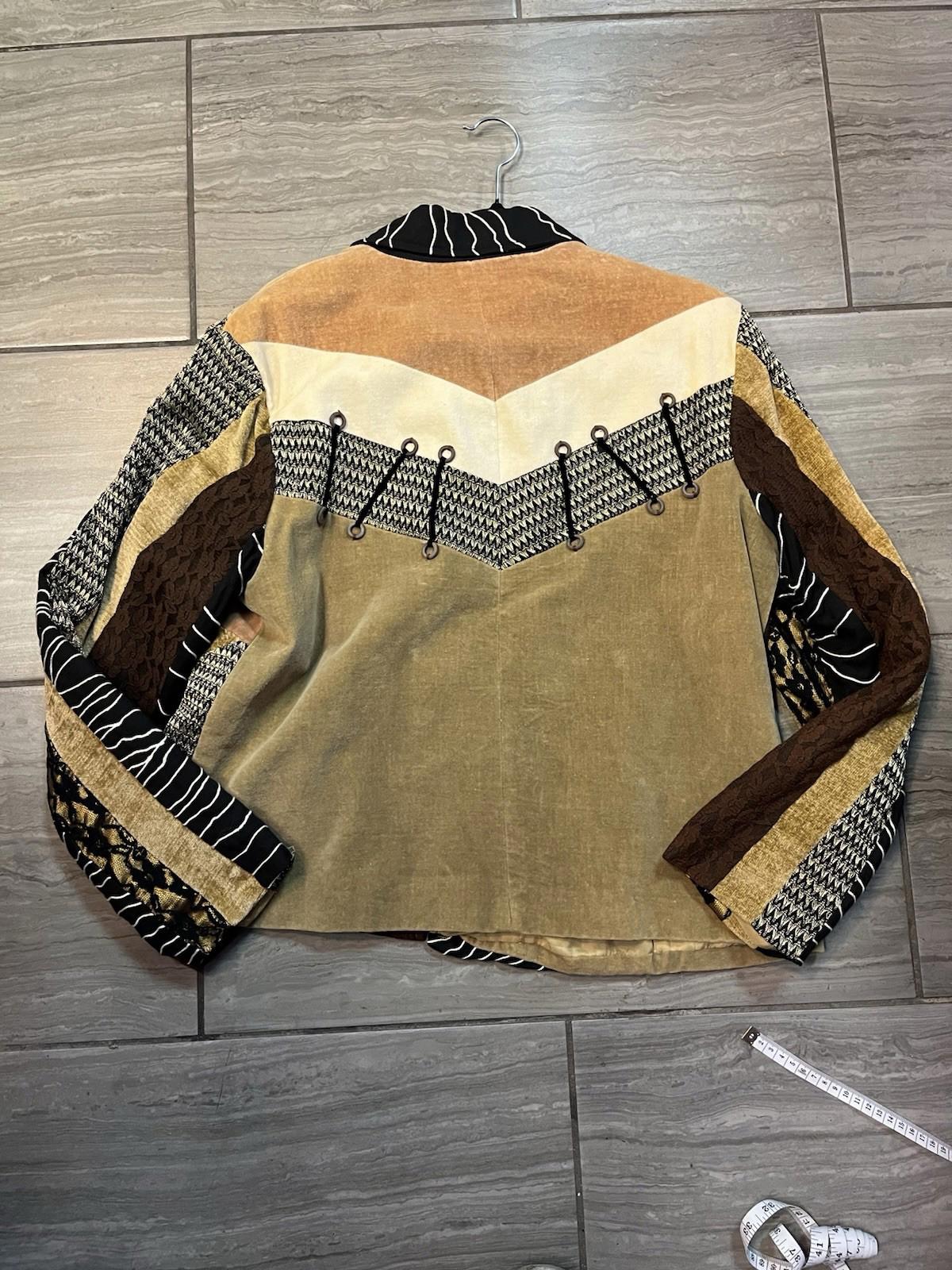 Sandy Starkman Patchwork Animal Print Jacket Size XL