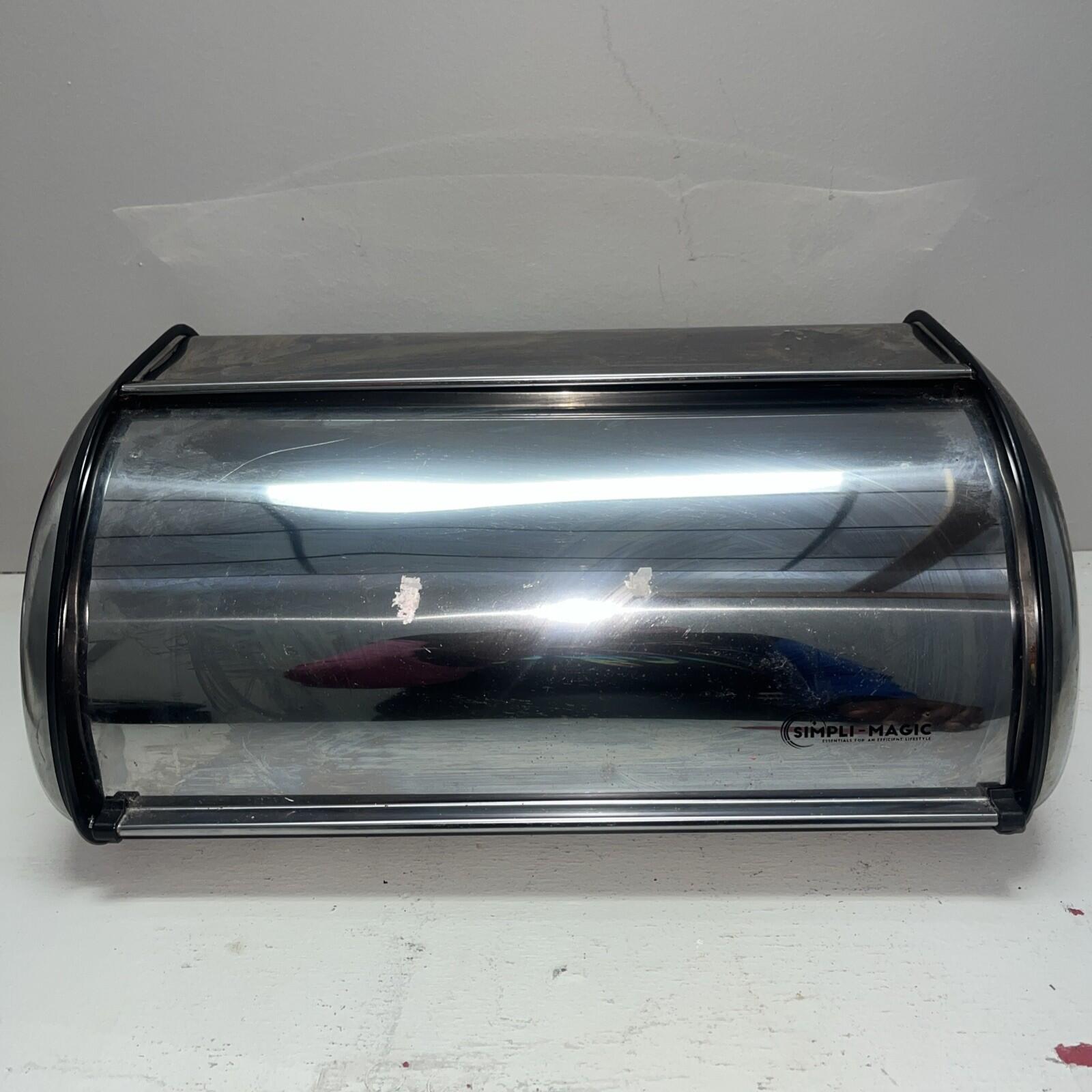 Retro Sliding Door Metal Bread Box Simpli Magic USED/GOOD