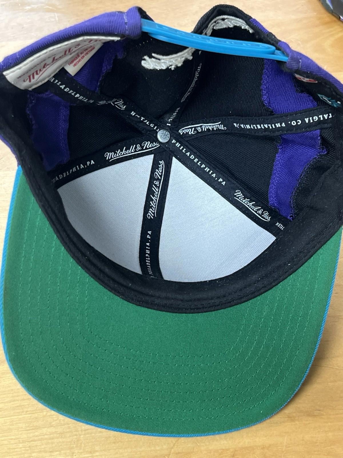 Charlotte Hornets Mitchell & Ness Teal Black Trim Snapback  Hat 2014