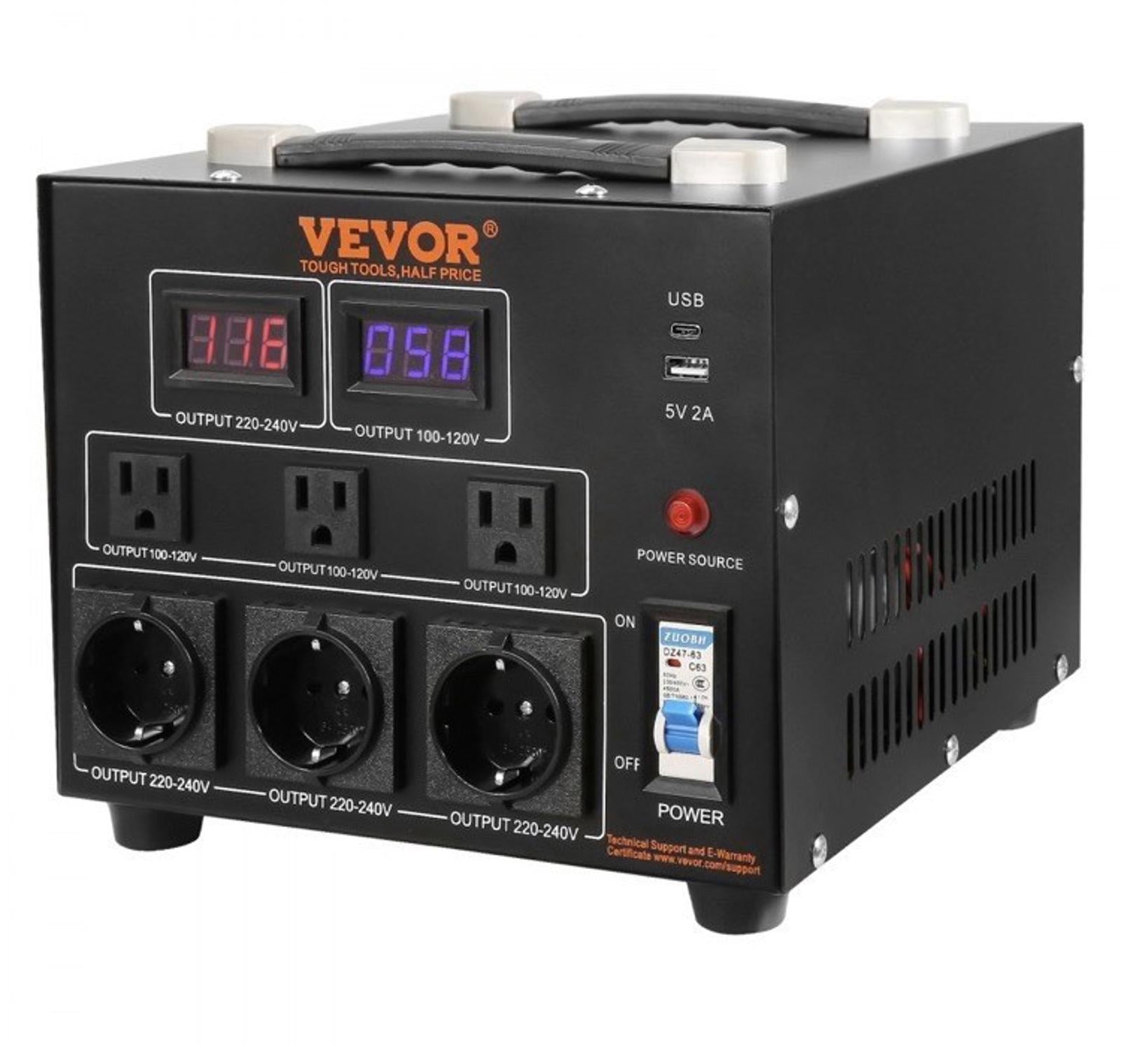 5000W Voltage Converter Up/Down 220V 110V 110V 220V VEVOR