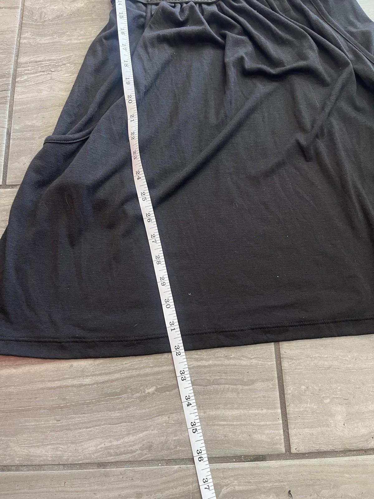 Chesley Large Grey Black Y2K Pocket Belted Tunic Cap Sleeves