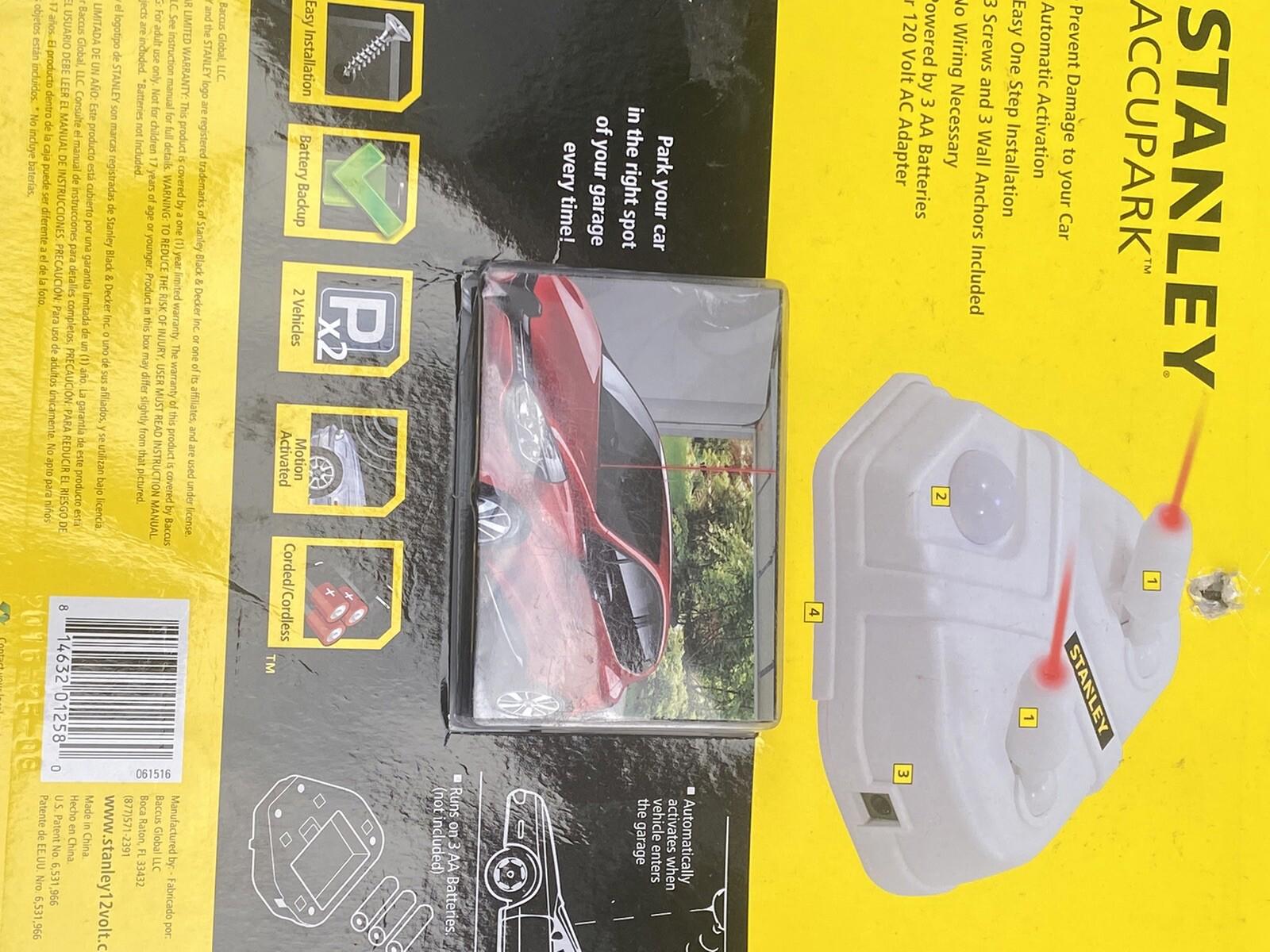NEW Stanley Accupark Garage Parking 2 Car Laser Parking