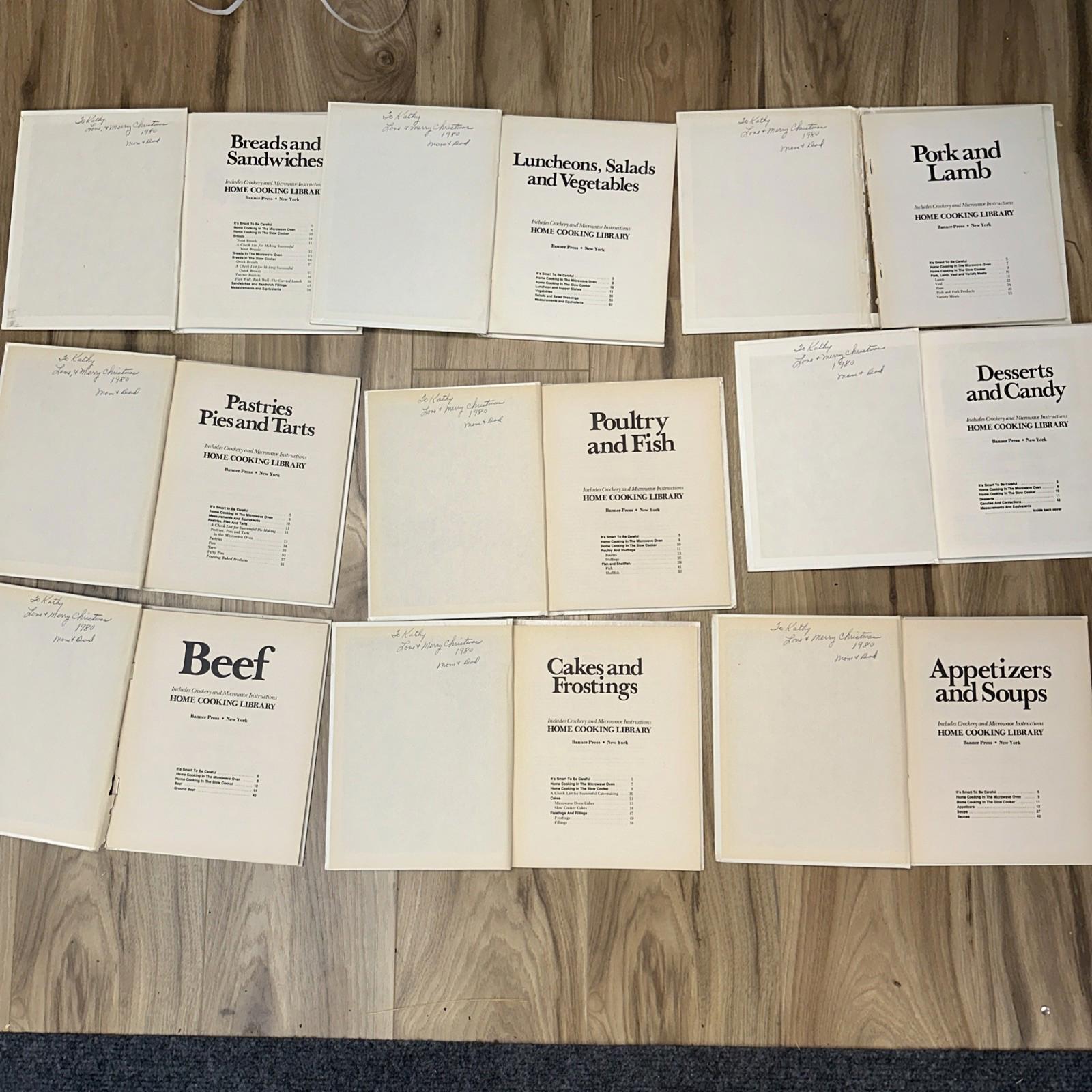 Home Cooking Library by Banner Press 1978 Lot of 9 Books vtg
