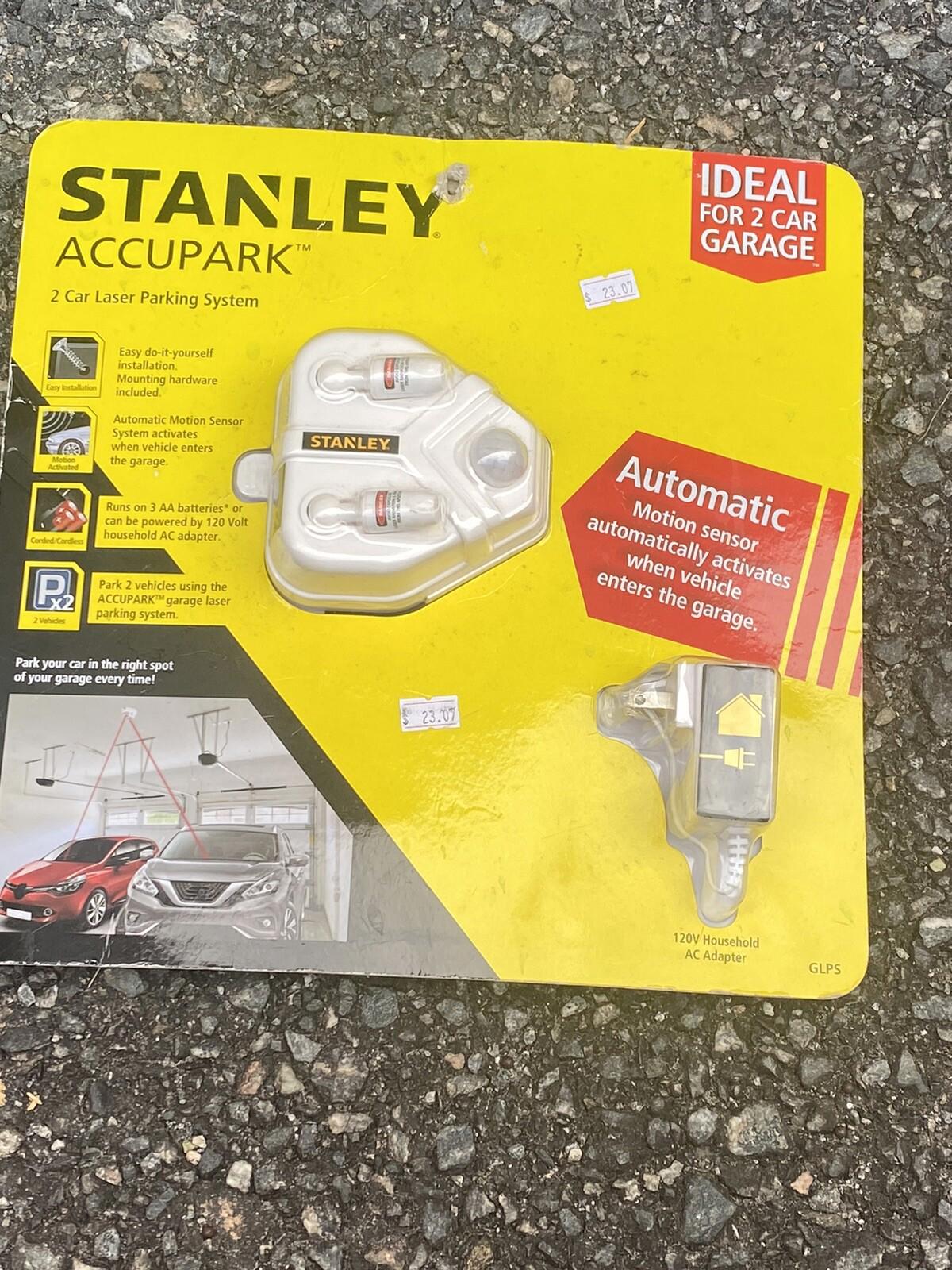 NEW Stanley Accupark Garage Parking 2 Car Laser Parking