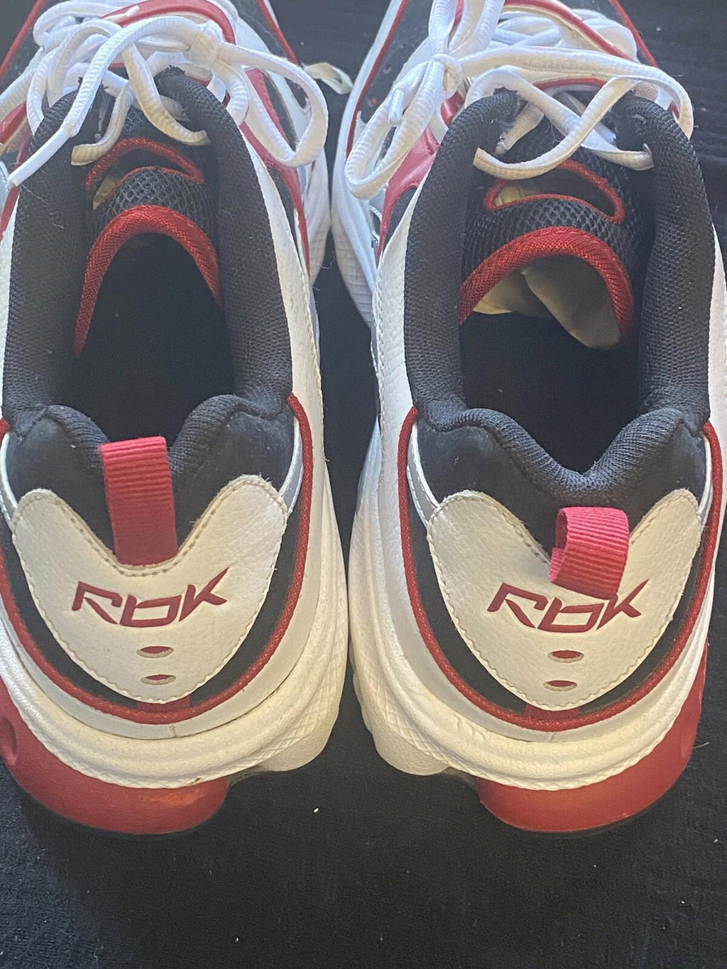 Reebok RB-704 FLU 2-177611 red black white shoes Size 12