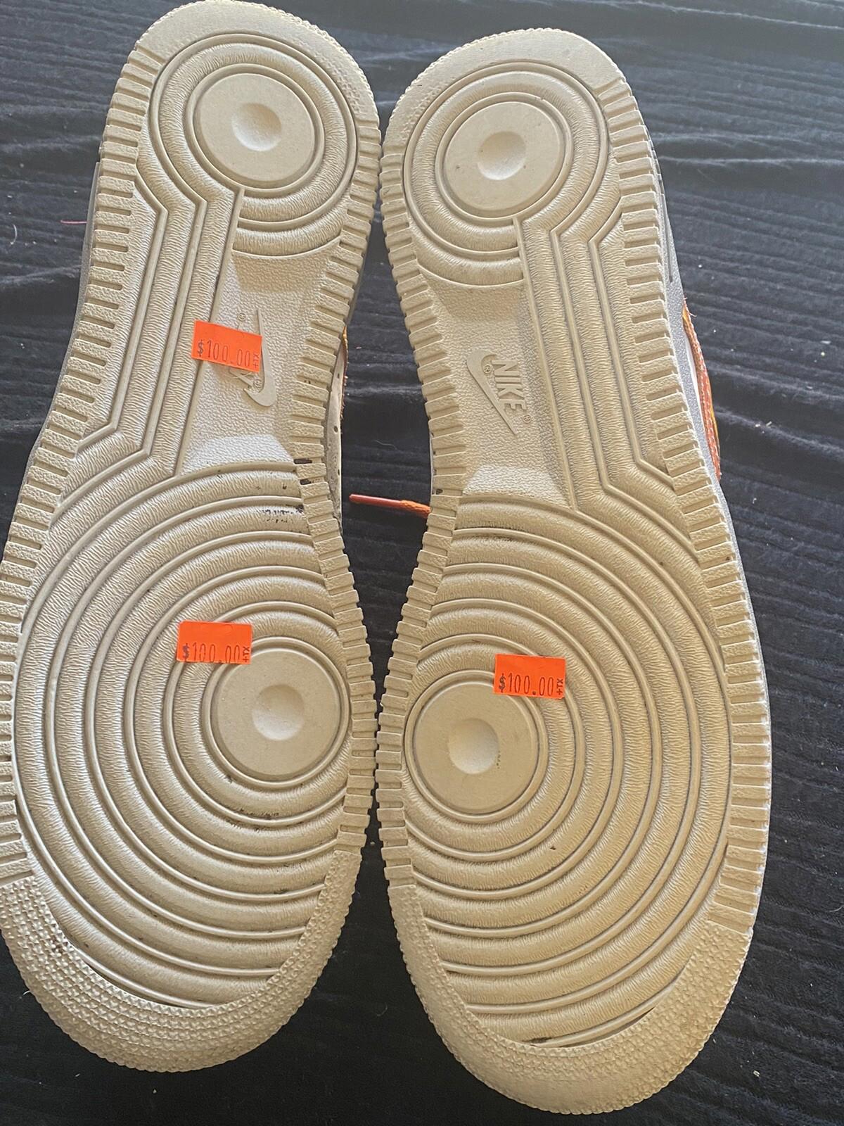 Nike Air Force AF-1 '82 Size 12  Orange Gray Yellow 2007 Low