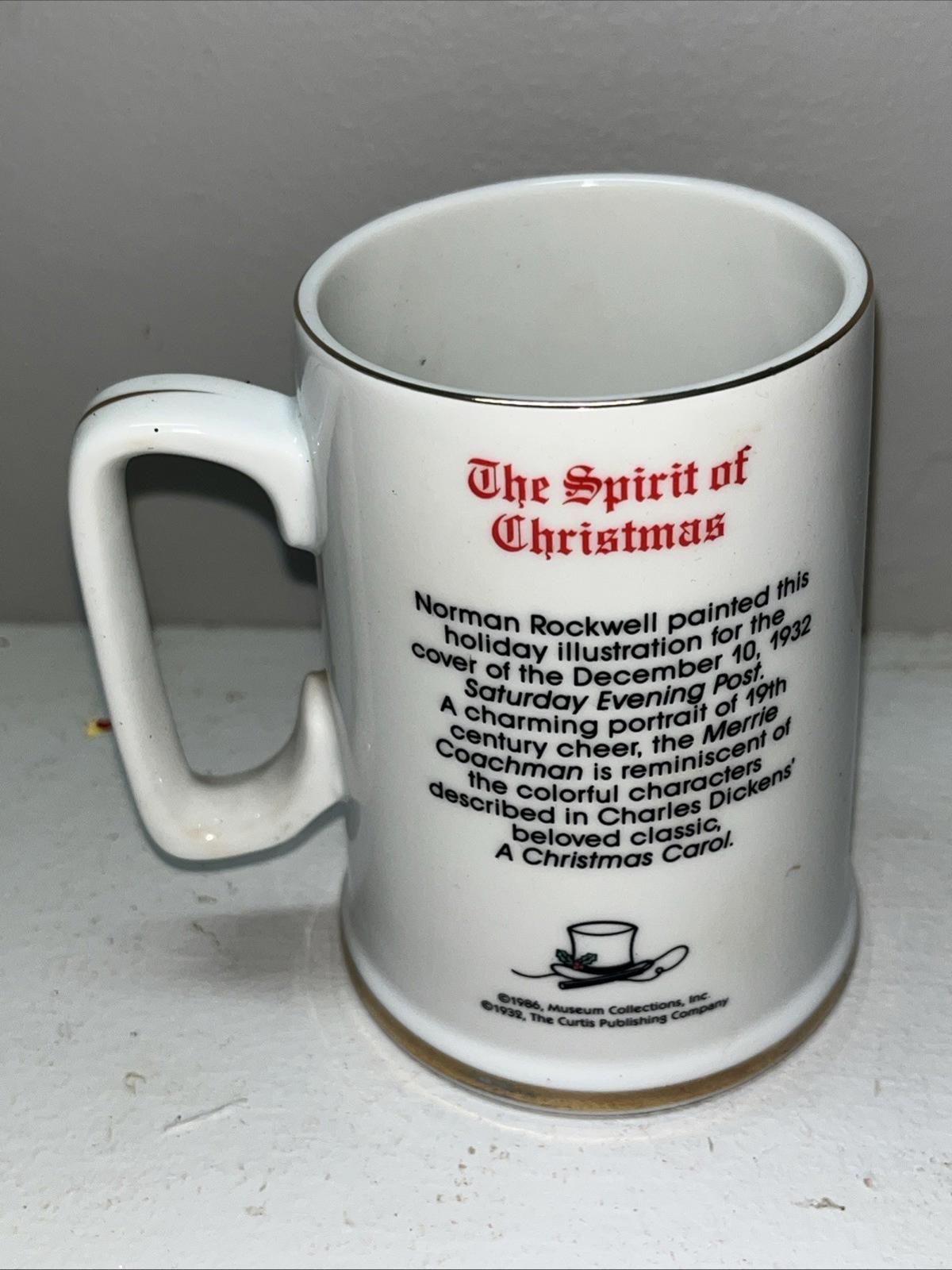 Vtg Saturday Evening Post Coffee Mug Tea 1986 Christmas